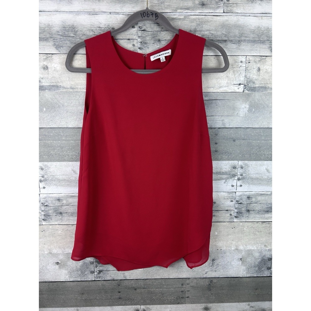 Lex & Madison Red Medium Sleeveless Blouse